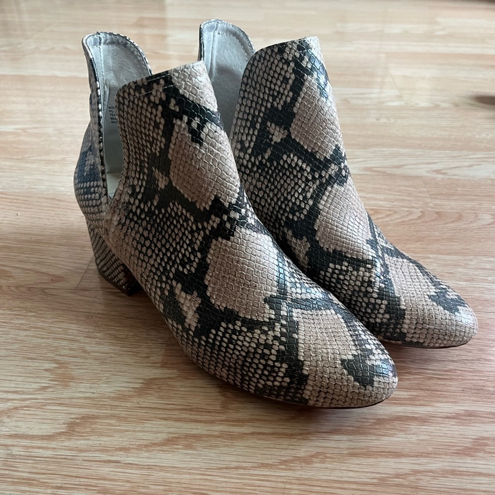 Steve Madden Rookie Snake Print bootie
